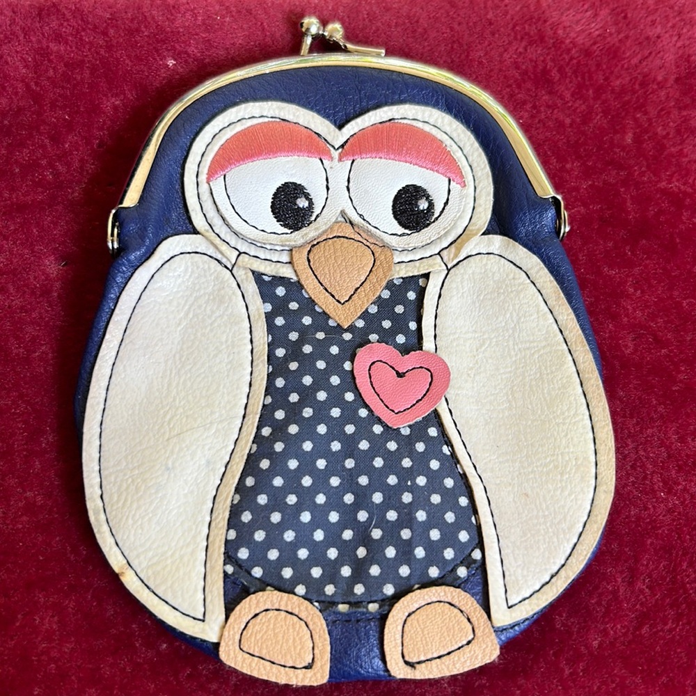 🍓Leather Owl Change Purse